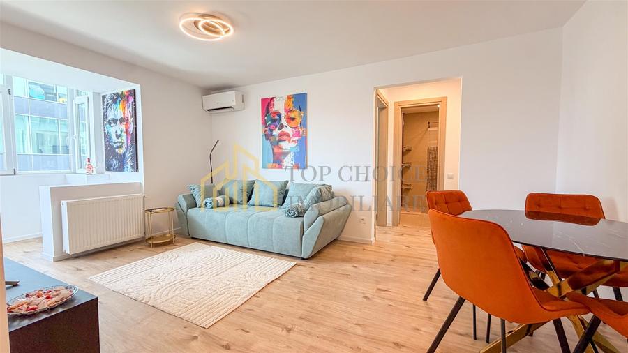 Apartament cu 2 camere decomandat, mobilat în Barbu Văcărescu