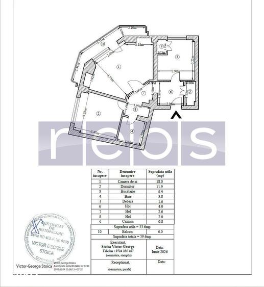 Apartament cu 2 camere decomandat în Gara de Nord