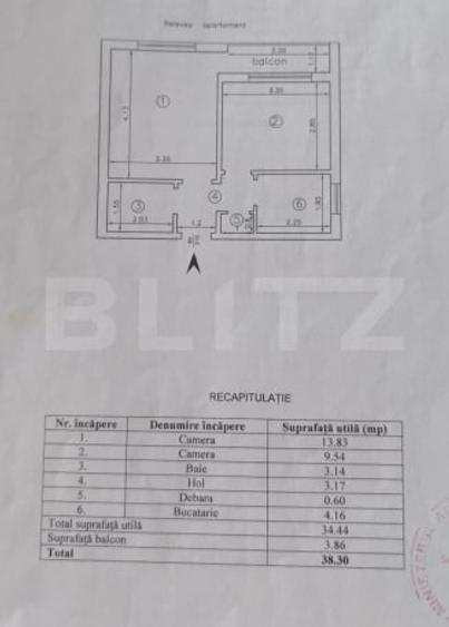 Apartament cu 2 camere decomandat, mobilat în Moara de foc