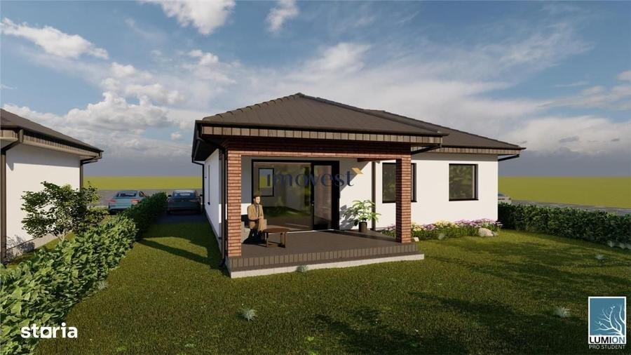 Casă cu 4 camere cu Teren 500 Mp în Petin
