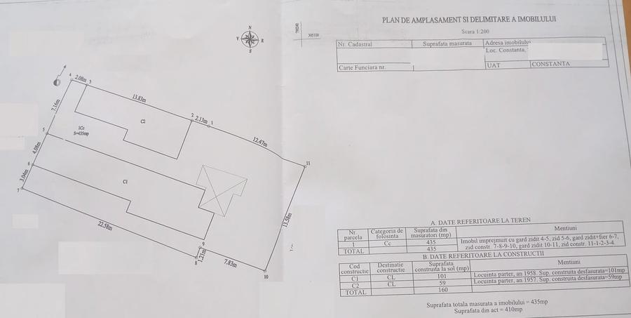 Teren Construcții intravilan de 435 mp, în Coiciu