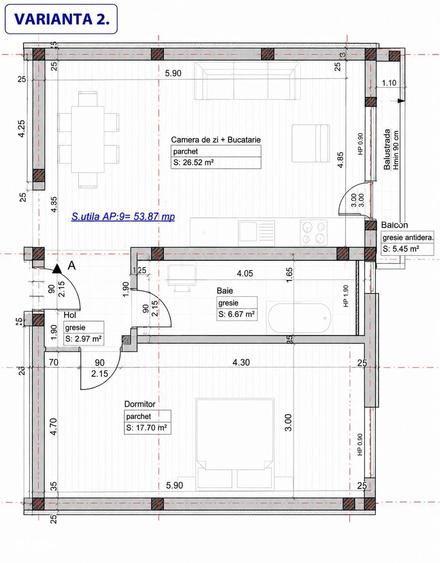 Apartament cu 2 camere în Giroc — fotografia 3