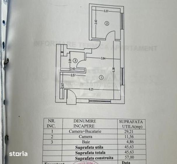 Apartament cu 2 camere, mobilat în Bucureștii Noi