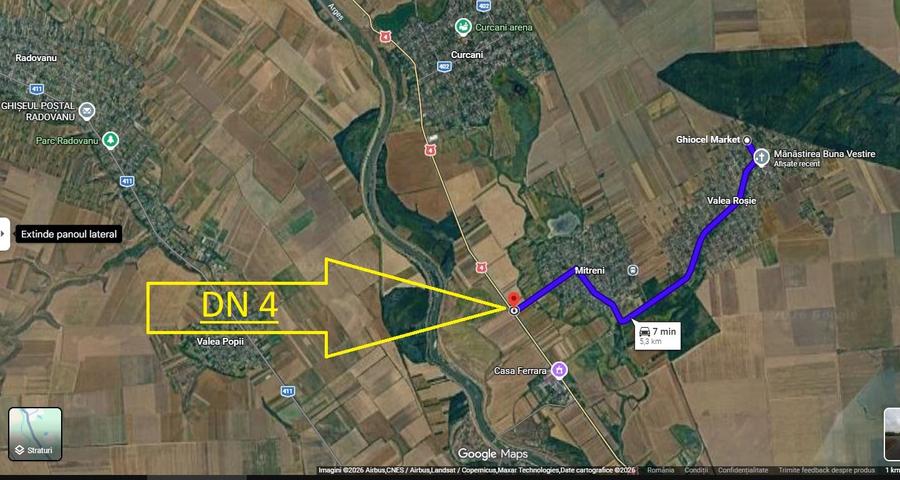 Teren Construcții intravilan de 1225 mp, în Valea Roșie