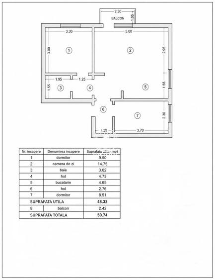 Apartament cu 3 camere in Mircea cel Batran - 8