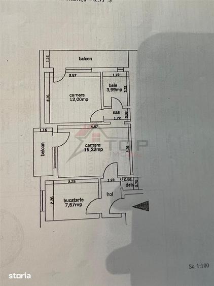1000euromp Apartament 2 camere - Podu Ros - 2