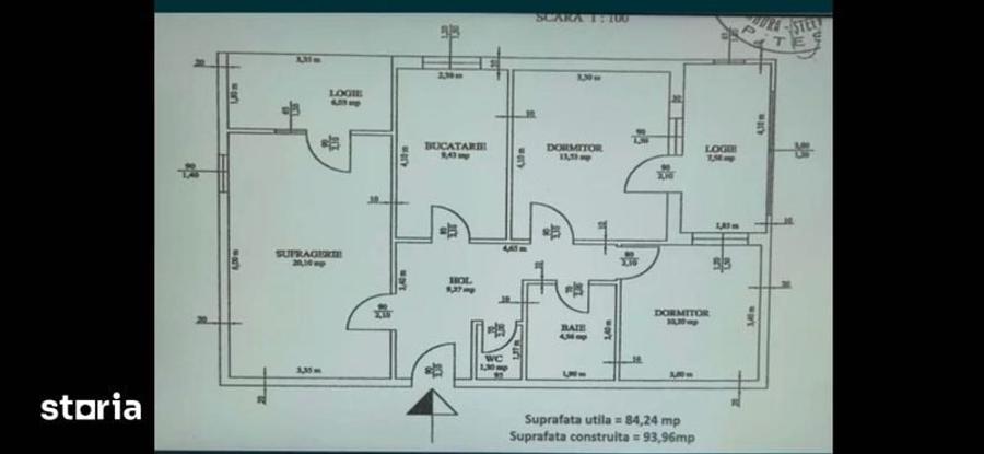 Apartament cu 3 camere în Central