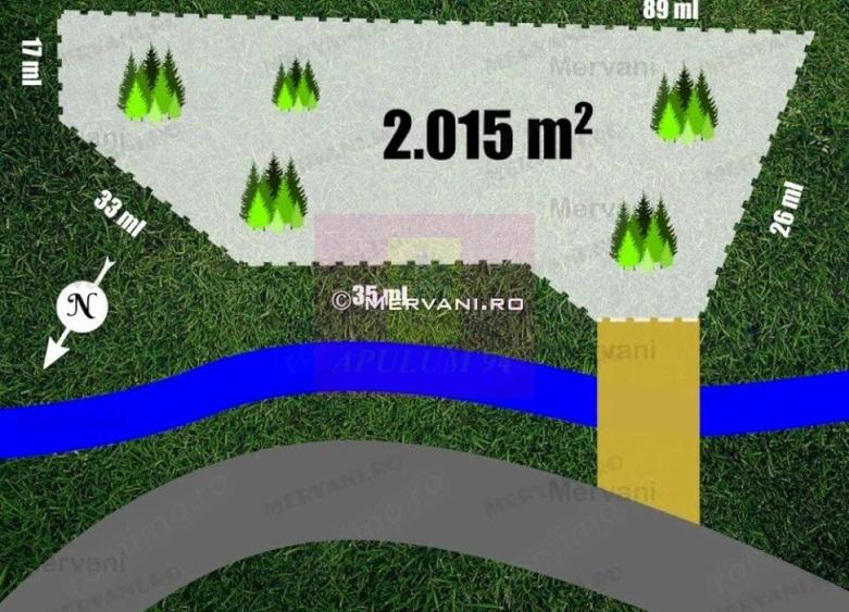 Teren de 2015 mp, în Furnica