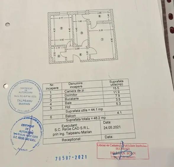 Apartament cu 2 camere decomandat, mobilat în Theodor Pallady