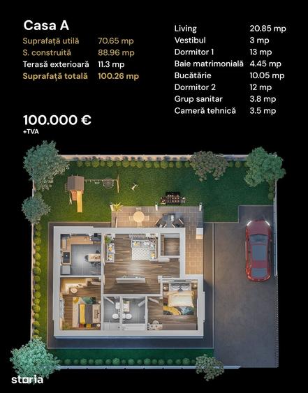 Casă cu 4 camere cu Teren 290 Mp în Comișani