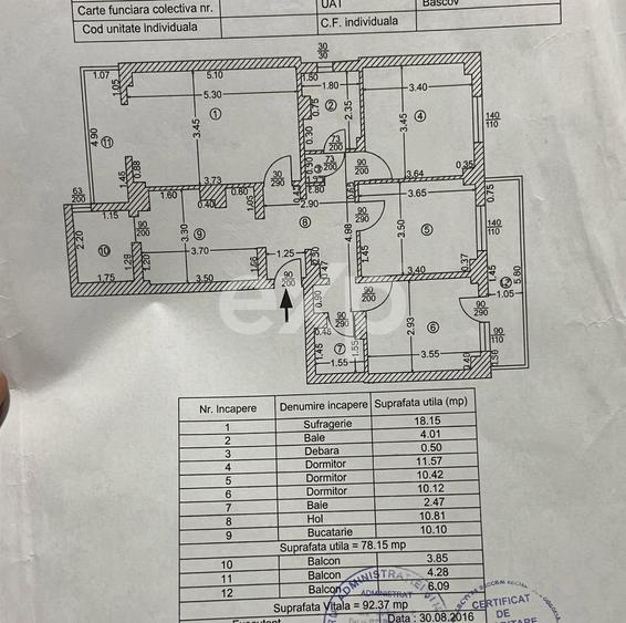 Apartament cu 4 camere decomandat, mobilat în Prundu