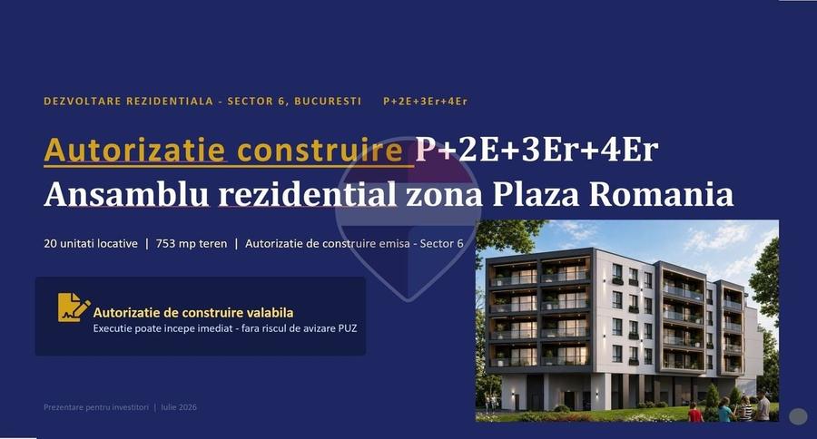 Teren Construcții intravilan de 753 mp, în Lujerului