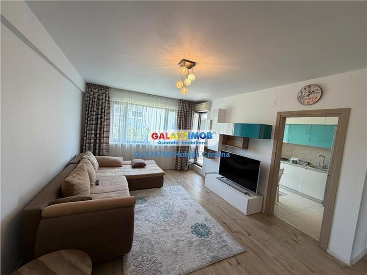 Apartament cu 3 camere semidecomandat, mobilat în Băneasa