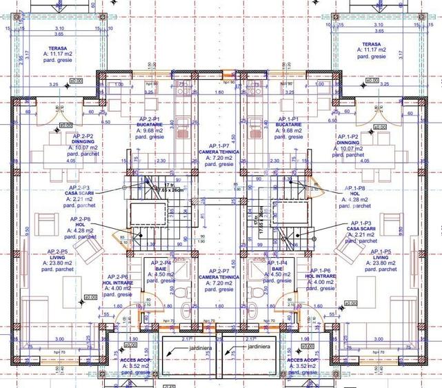 Duplex cu 4 camere cu Canalizare în Giroc