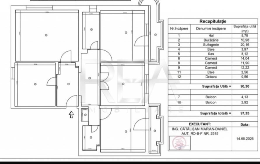 Apartament cu 4 camere decomandat, mobilat în 13 Septembrie