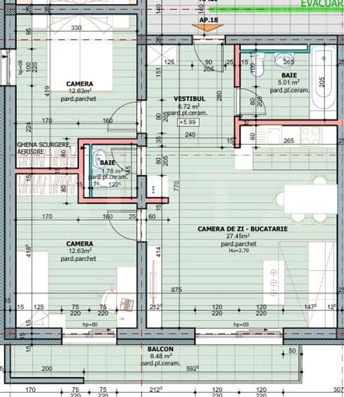 Apartament Generos 3 Camere | Zona Tudor | 74,62 mp - 2