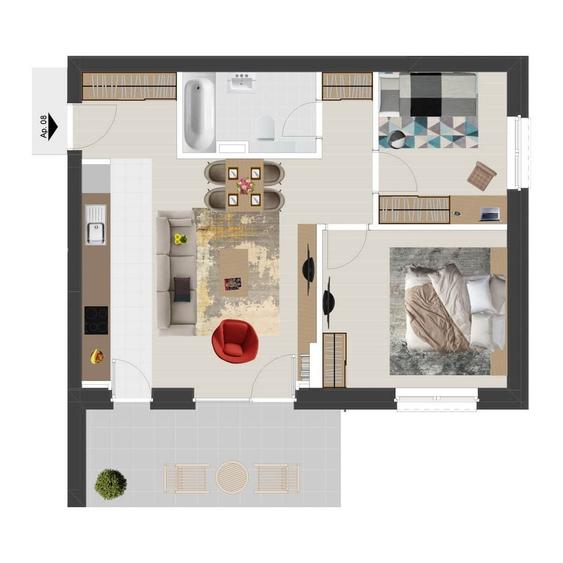 Apartament cu 3 camere decomandat, mobilat în Lipovei