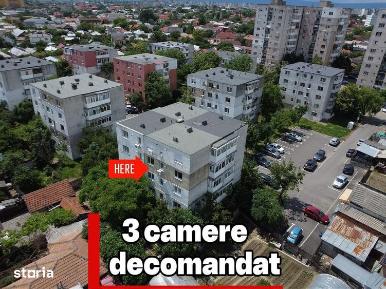 Apartament cu 3 camere decomandat în Micro 5