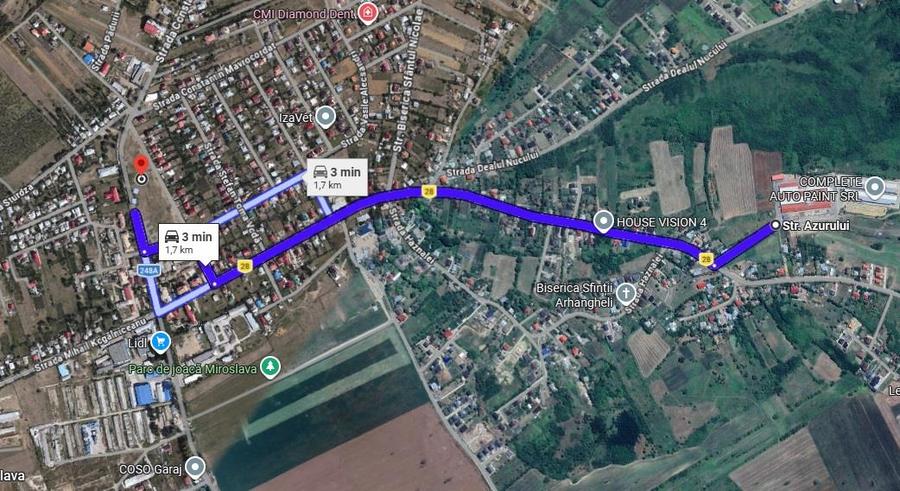 Teren Construcții intravilan de 500 mp, în Miroslava