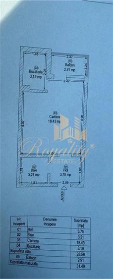 Apartament 1 camera, 32 mp, Etaj 6- Zona Circumvalatiunii - 17