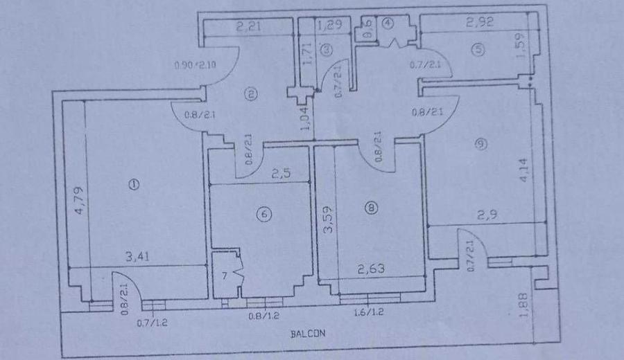 Apartament cu 3 camere decomandat în Târgu Cucu