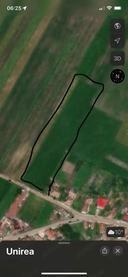 Teren de 5000 mp, în Unirea
