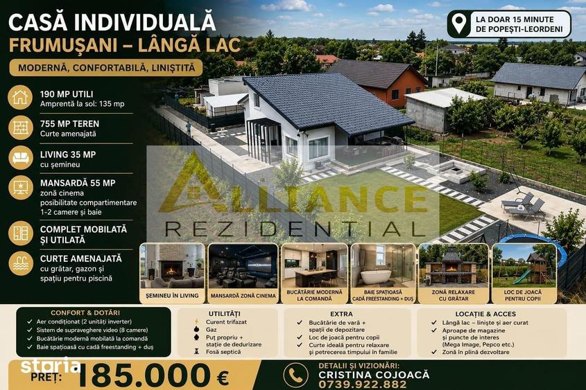 Casă cu 5 camere cu Teren 755 Mp în Frumușani