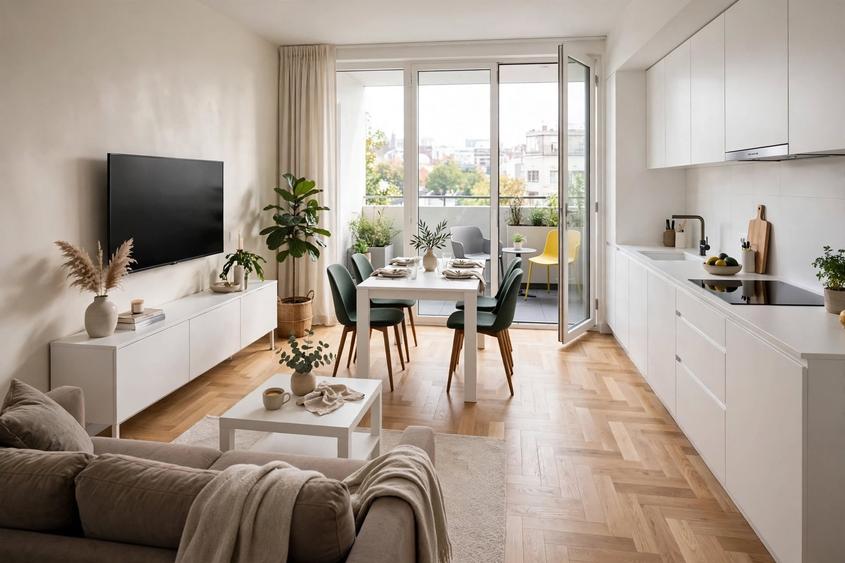 Apartament cu 3 camere semidecomandat în Florești