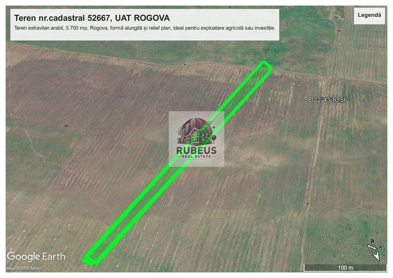 Teren agricol extravilan de 10100 mp, în Rogova