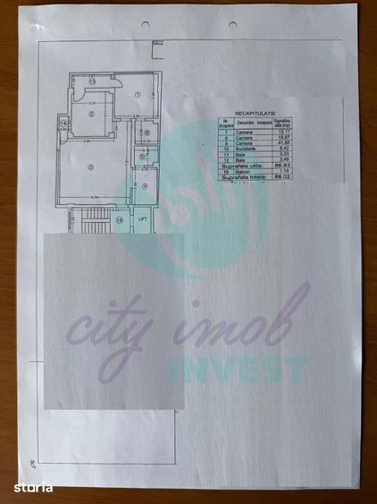 Apartament cu 3 camere în Aviatorilor
