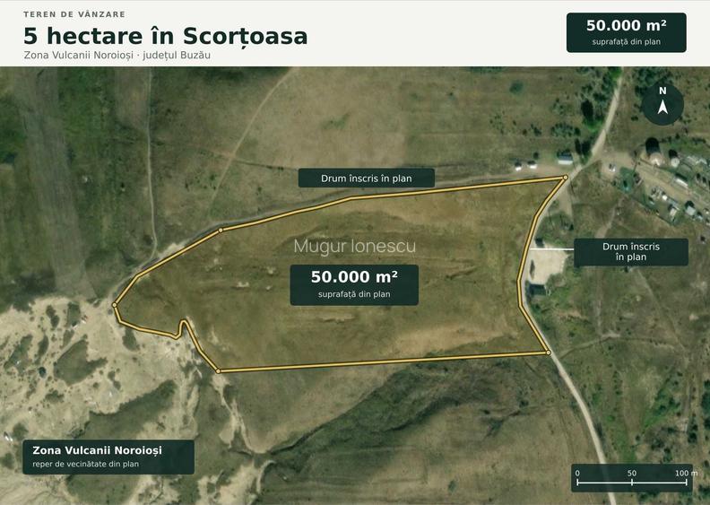 Teren 5 ha la marginea Vulcanilor Noroiosi Paclele Mari | Potential turistic