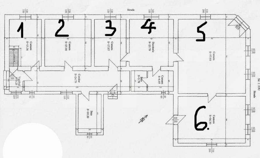 Casă individuală cu 6 camere cu Teren 1400 Mp în Checea
