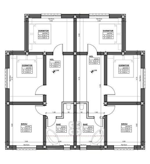 Duplex cu 4 camere cu Canalizare în Moșnița Veche
