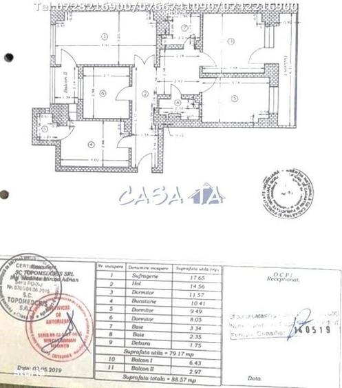 Apartament cu 4 camere decomandat în Central