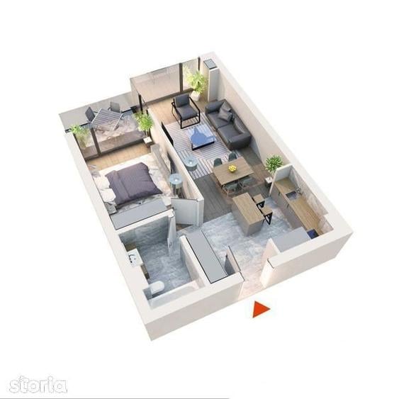 Apartament 2 camere mobilat Atria Urban Resort - 1