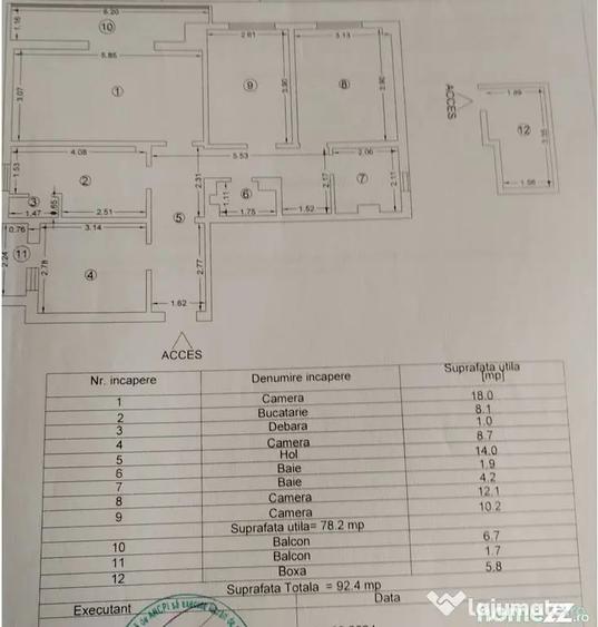 Apartament cu 4 camere decomandat în Dacia