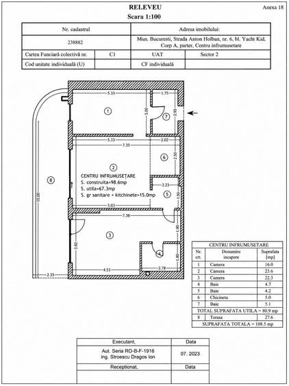 Spațiu comercial, de 80.900001525879 mp, în Aviației