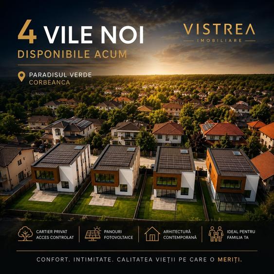 Corbeanca-Paradisul Verde | Vilă nZEB 230 mp și teren de 350 mp - 1