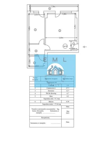 Apartament cu 2 camere decomandat în Militari