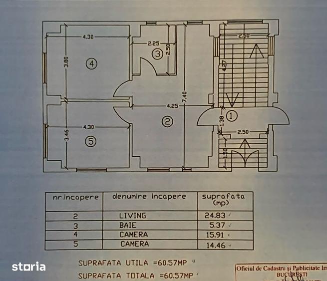 Apartament cu 3 camere, mobilat în Bucureștii Noi