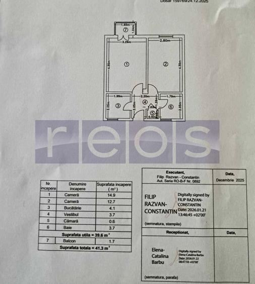 Apartament cu 2 camere în Jiului