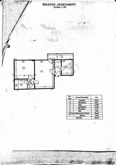 Apartament cu 2 camere în 1 Mai