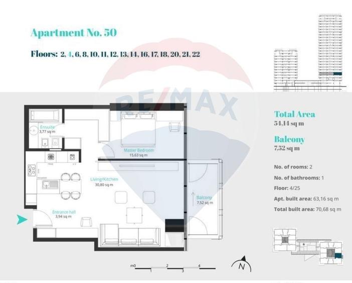 Apartament cu 2 camere, mobilat în Floreasca