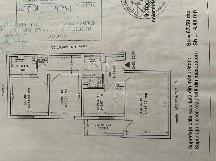 Apartament cu 3 camere decomandat în Tomis III