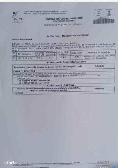 Apartament cu 3 camere în Obcini
