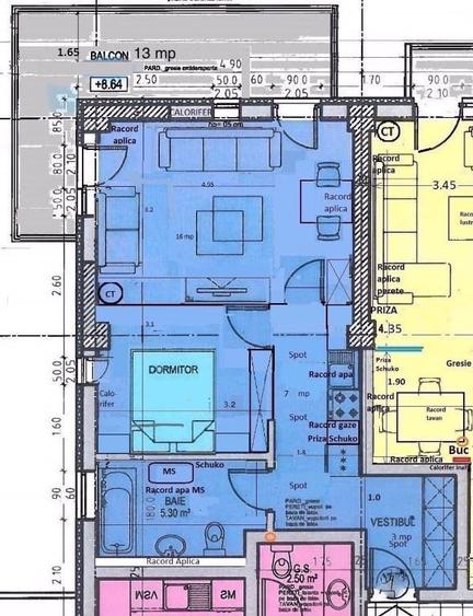 Apartament cu 2 camere decomandat în Aviației