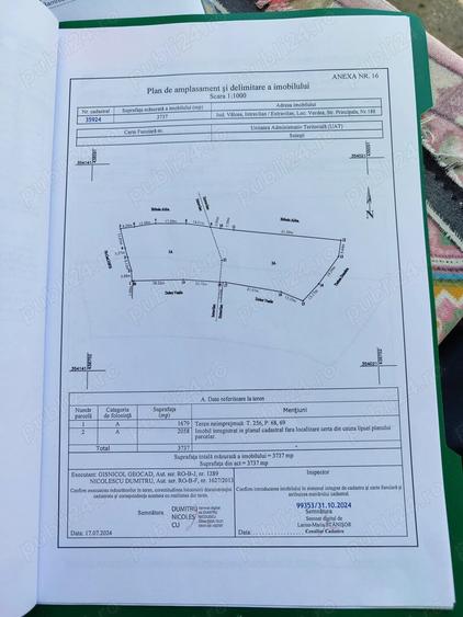 Teren de 3750 mp, în Verdea