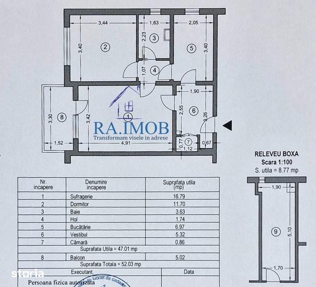 Apartament cu 2 camere decomandat în Cantacuzino