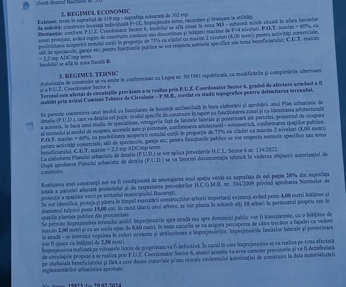 Teren de 302 mp, în Apusului