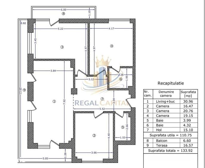 Apartament cu 4 camere în Sisești